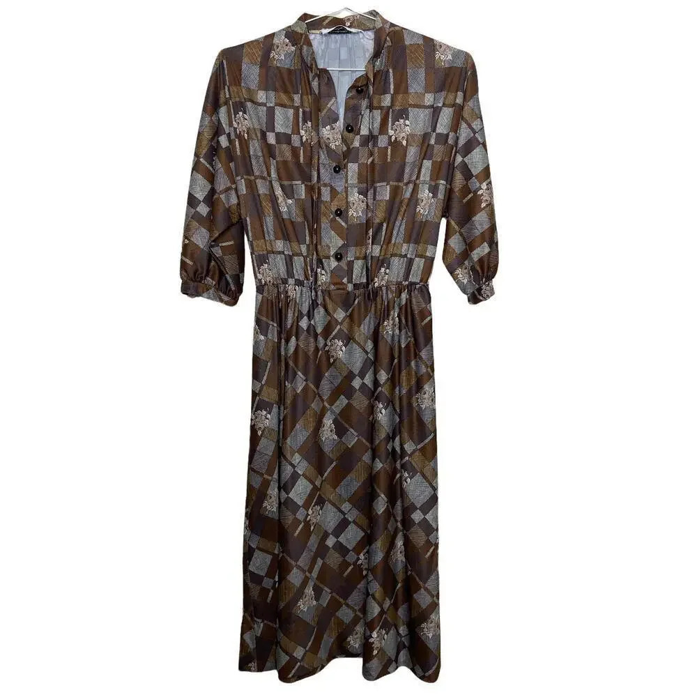 Vintage Henry Lee Brown Shirt ‎ Dress Large